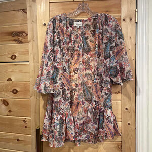 American Eagle Outfitters Women's Paisley Print Kimono L/XL